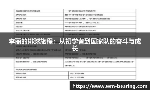 李丽的排球旅程：从初学者到国家队的奋斗与成长